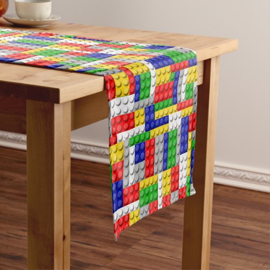 Bouwstenen Primaire Colour Boy's Birthday/Party Korte Tafelloper (Voorbeeld)