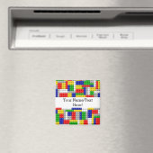 Bouwstenen Primaire Colour Boy's Birthday/Party Magneet (Insitu (Vaatwasser))