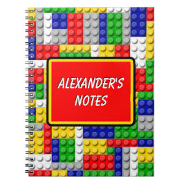 Bouwstenen Primaire Colour Boy's Birthday/Party Notitieboek