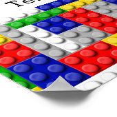 Bouwstenen Primaire Colour Boy's Birthday/Party Poster (Hoek)