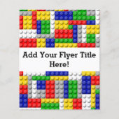 Bouwstenen Primaire Kleur Jongens Verjaardag/Feest Flyer (Voorkant)