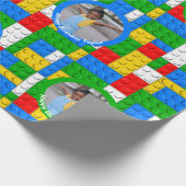 Bouwstenen Speelgoed Thema bouwwerkzaamheden Cadeaupapier (Hoek)