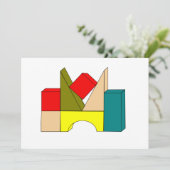 Bouwstenen Uitnodigingen (Staand voorkant)