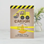 Bouwstenen van graafmachines, gesterd kaart (Staand voorkant)