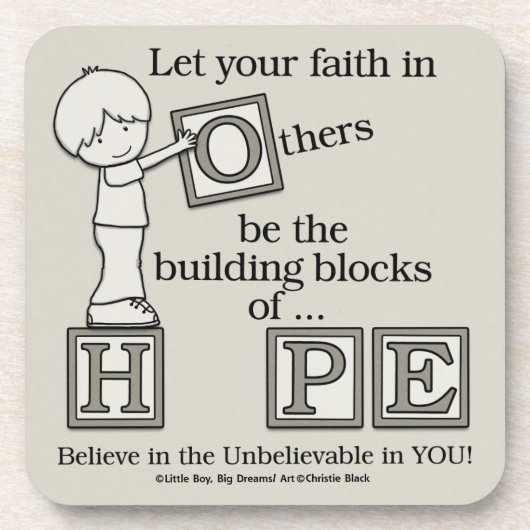 Bouwstenen van HOPE Bier Onderzetter (Voorkant)