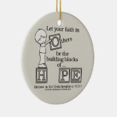 Bouwstenen van HOPE Keramisch Ornament (Rechts)