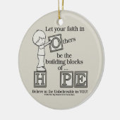 Bouwstenen van HOPE Keramisch Ornament (Links)