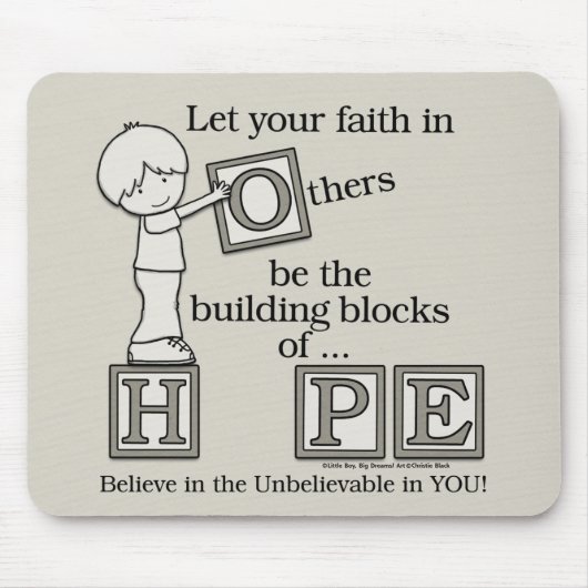 Bouwstenen van HOPE Muismat (Voorkant)