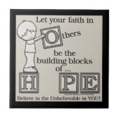 Bouwstenen van HOPE Tegeltje (Voorkant)