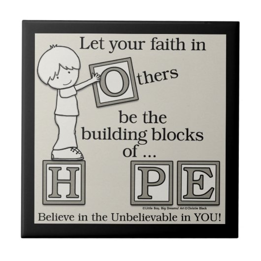 Bouwstenen van HOPE Tegeltje (Voorkant)