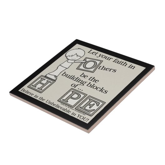 Bouwstenen van HOPE Tegeltje (Zijkant)