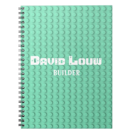 Bouwstenen van Turquoise Notitieboek (Voorkant)