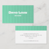 Bouwstenen van Turquoise Visitekaartje (Voorkant / Achterkant)