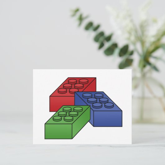 Bouwstenen - Vector illustratie Briefkaart (Staand voorkant)