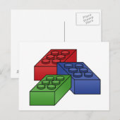 Bouwstenen - Vector illustratie Briefkaart (Voorkant / Achterkant)