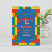 Bouwstenen Verjaardag, 1e bouw Kaart (Staand voorkant)