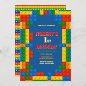 Bouwstenen Verjaardag, 1e bouw Kaart (Voorkant / Achterkant)