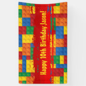 Bouwstenen Verjaardag Banner (Verticaal)