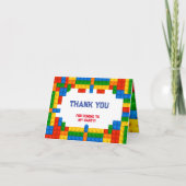 Bouwstenen Verjaardag Bedankkaart (Voorkant)