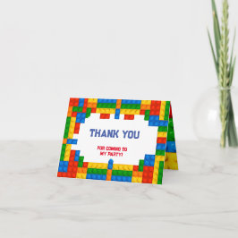 Bouwstenen Verjaardag Bedankkaart