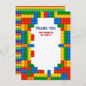 Bouwstenen Verjaardag Bedankkaart (Voorkant / Achterkant)