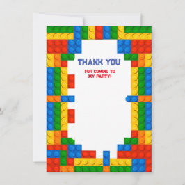 Bouwstenen Verjaardag Bedankkaart