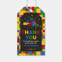 Bouwstenen Verjaardag Boy Bricks Gift Label