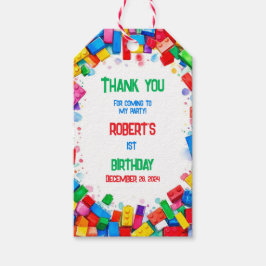 Bouwstenen Verjaardag cadeau Labels voor kinderen Cadeaulabel