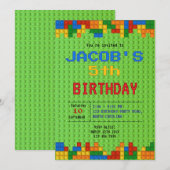 Bouwstenen Verjaardag Kaart (Voorkant / Achterkant)