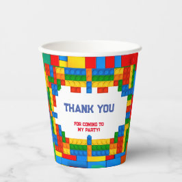 Bouwstenen Verjaardag Papieren Bekers