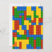 Bouwstenen Verjaardag Uitnodiging Bricks Party (Achterkant)