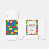 Bouwstenen Verjaardag Uitnodiging, jongens Verjaar Bedankdoosjes (Uitgevouwen)