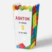 Bouwstenen Verjaardag Uitnodiging, jongens Verjaar Bedankdoosjes (Voorkant)