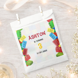 Bouwstenen Verjaardag Uitnodiging, jongens Verjaar Bedankzakje