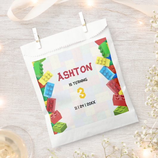 Bouwstenen Verjaardag Uitnodiging, jongens Verjaar Bedankzakje (Geknipt)