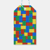 Bouwstenen Verjaardag Uitnodiging, jongens Verjaar Cadeaulabel (Achterkant)