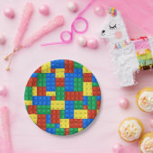 Bouwstenen Verjaardag Uitnodiging, jongens Verjaar Papieren Bordje (Feest)