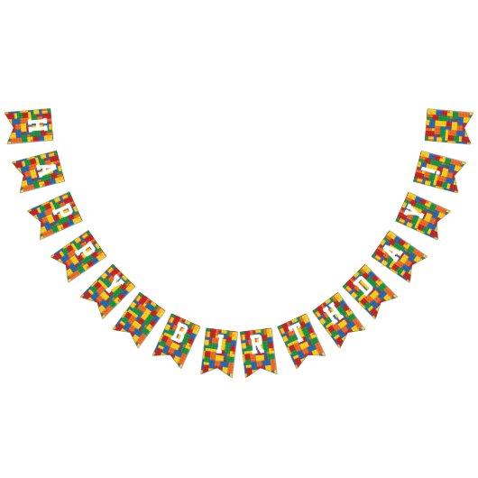 Bouwstenen Verjaardag Vlaggetjes (Alle)