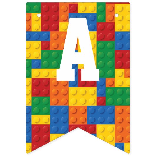 Bouwstenen Verjaardag Vlaggetjes (Tweede vlag)