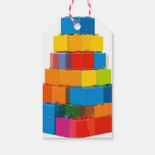 Bouwstenen Verjaardags Cadeau Labels voor Kinderen Cadeaulabel (Achterkant)