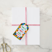Bouwstenen Verjaardags Cadeau Labels voor Kinderen Cadeaulabel (Met Touw)