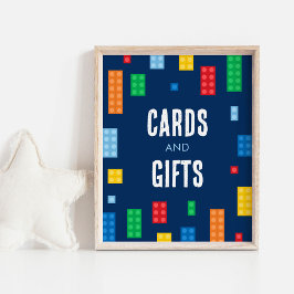 Bouwstenen Verjaardagskaarten en Geschenken Teken Poster