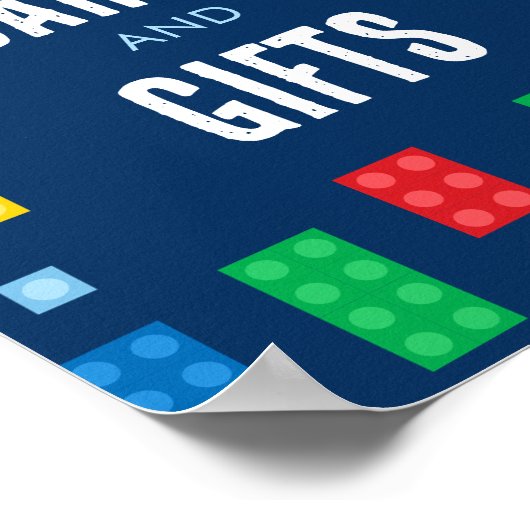 Bouwstenen Verjaardagskaarten en Geschenken Teken Poster (Hoek)