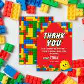 Bouwstenen Verjaardagsplezier Kleurrijke Kinderen Bedankkaart