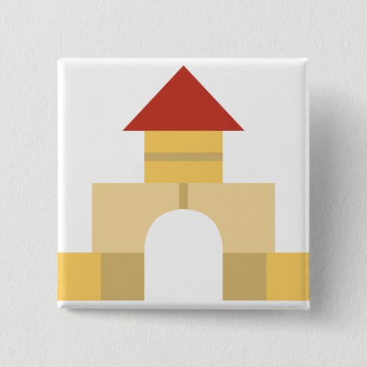 bouwstenen vierkante button 5,1 cm (Voorkant)