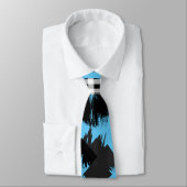 bouwstenen.Zwart en Wit.w.01x4 L Blauw BG Stropdas (Gebonden)