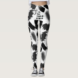 bouwstenen.Zwart en Wit.w.01x4 Leggings