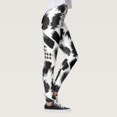 bouwstenen.Zwart en Wit.w.01x4 Leggings (Rechts)