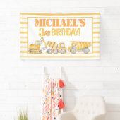 Bouwstortplaats Truck Party Achtergrond Spandoek (Insitu)