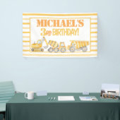 Bouwstortplaats Truck Party Achtergrond Spandoek (Beurs)